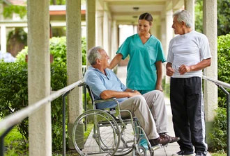 elderly care services by a professional home nurse